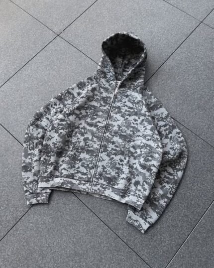 A Mertra Camo Hoodie Black